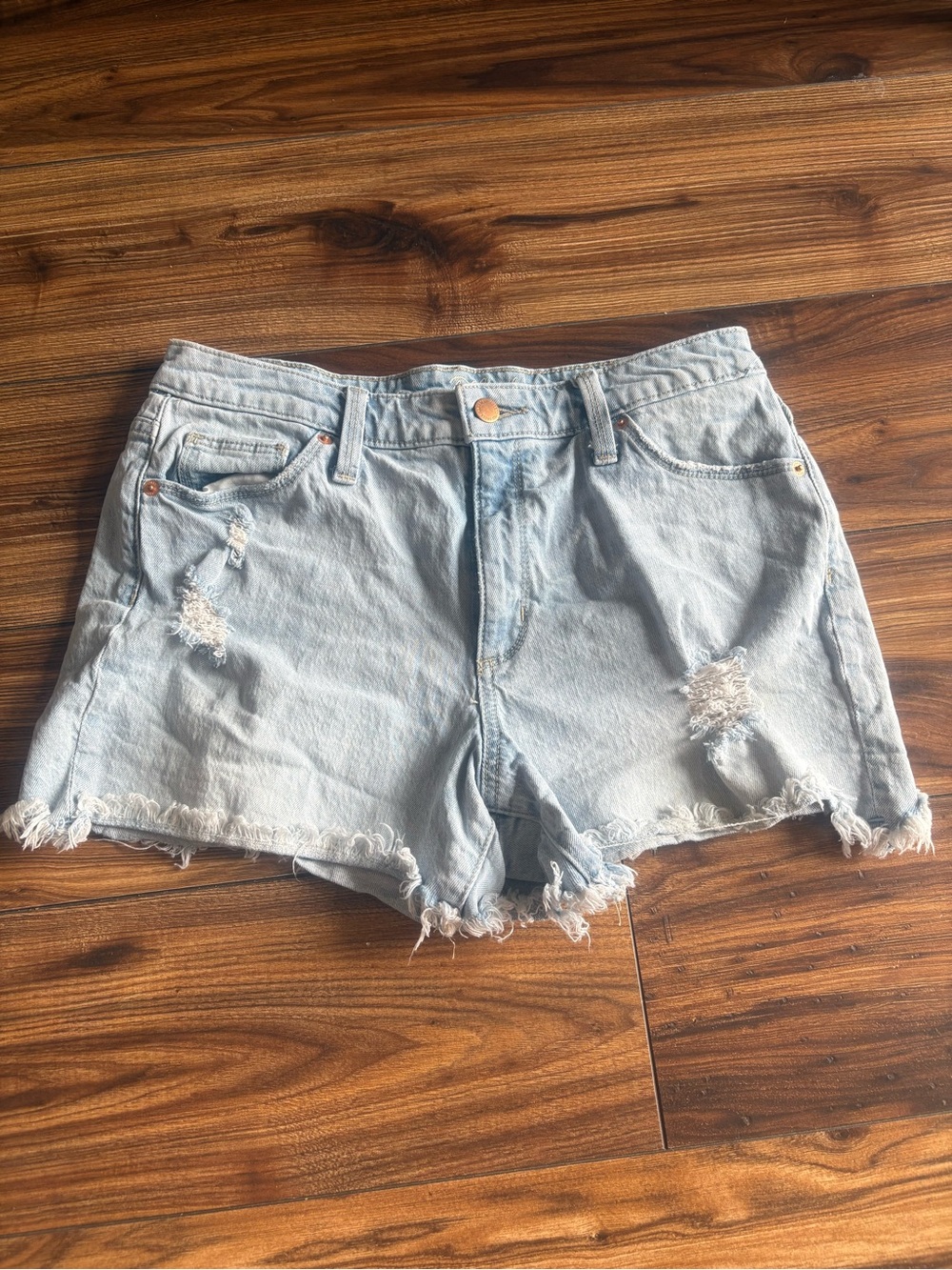 Universal Thread Light Blue Distressed Denim Shorts